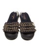 Chanel Interlocking CC Logo Chain-Link Accents Slides
