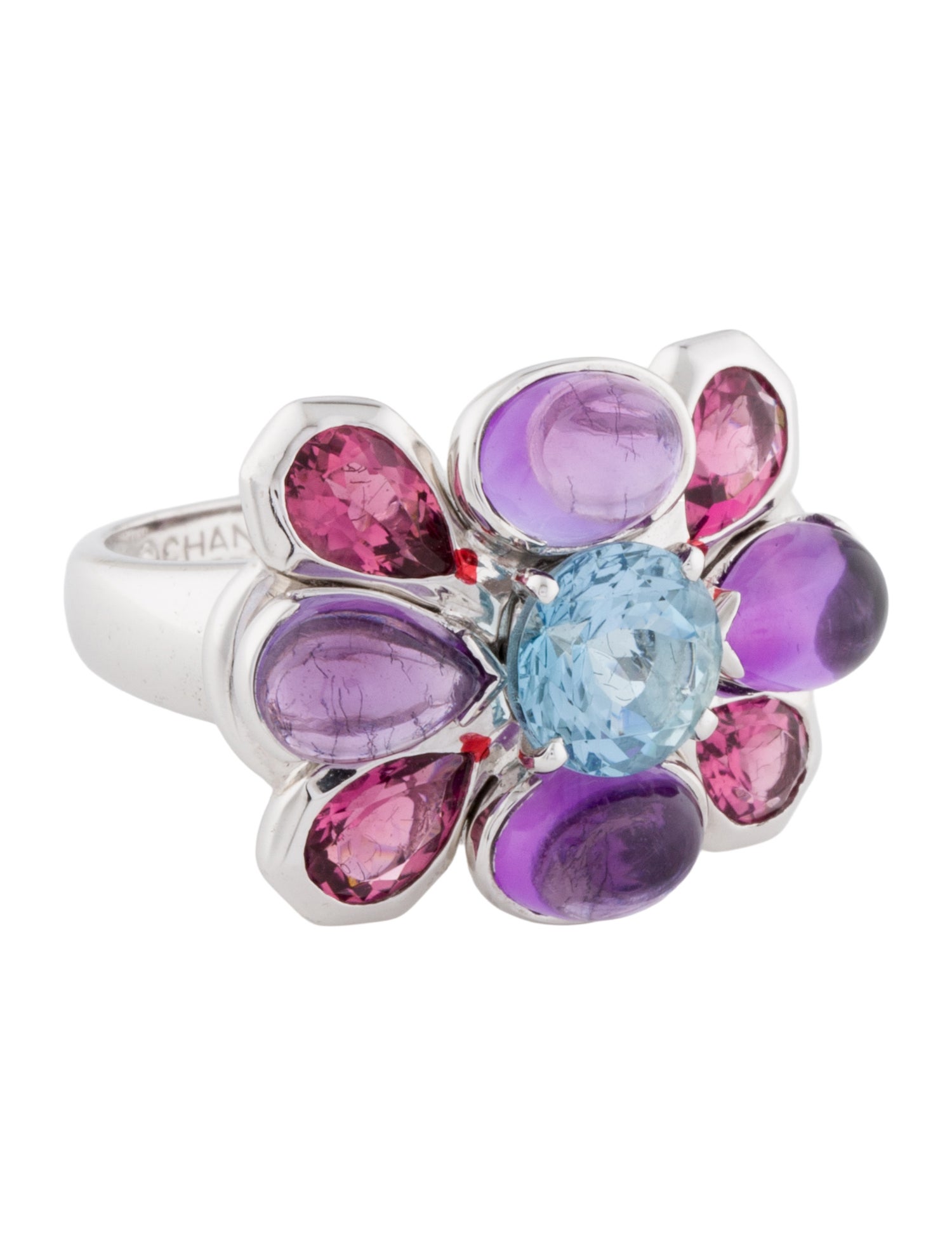 Chanel Vintage 18K Multistone Cocktail Ring