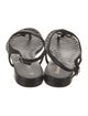 Chanel T-Strap Interlocking CC Logo T-Strap Sandals