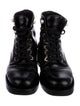Chanel Interlocking CC Logo Leather Combat Boots