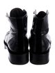 Chanel Interlocking CC Logo Leather Combat Boots