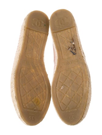 Chanel Interlocking CC Logo Lambskin Espadrilles