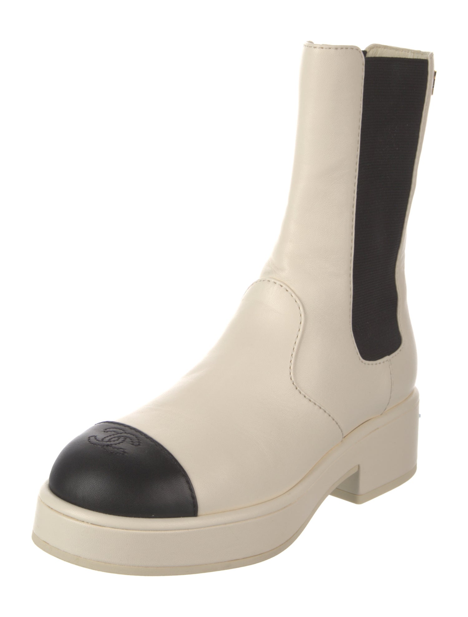 Chanel 2022 Cap Toe Chelsea Boots