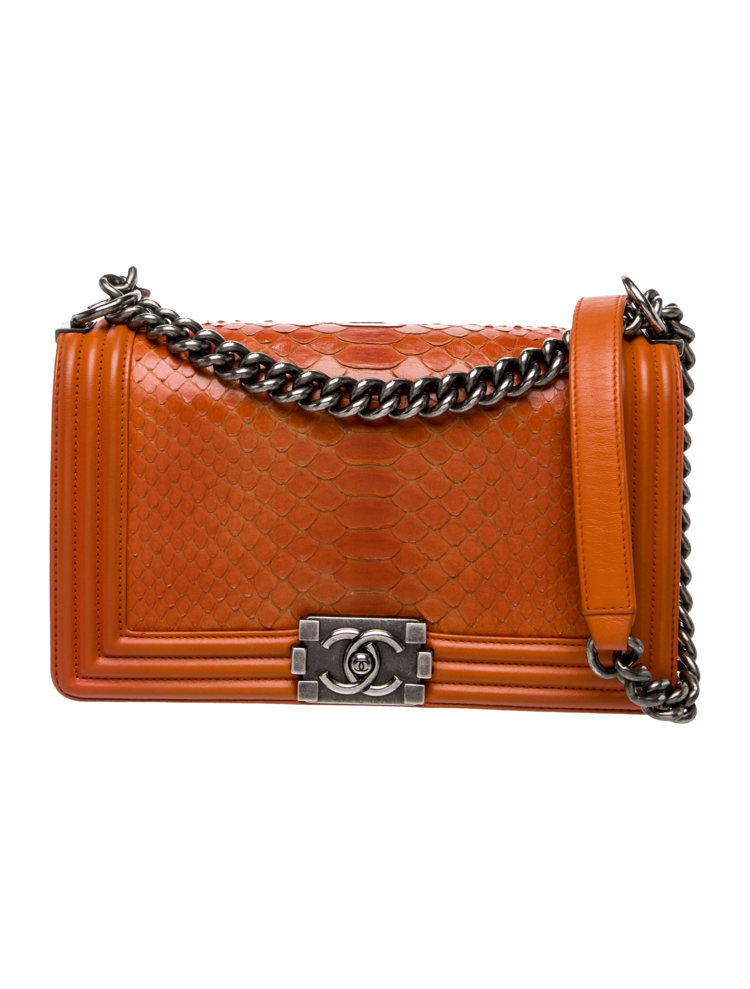 Chanel Medium Python Boy Bag