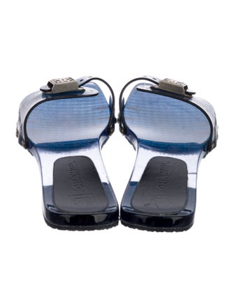 Chanel Interlocking CC Logo PVC Slides