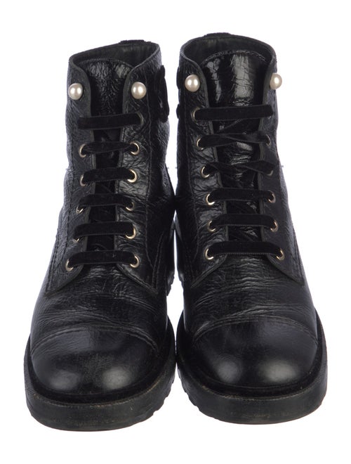 Chanel 2021 Interlocking CC Logo Combat Boots