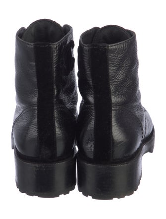 Chanel 2021 Interlocking CC Logo Combat Boots