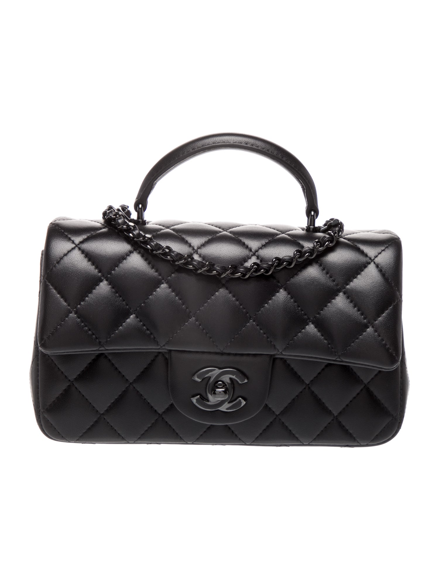 Chanel So Black Rectangular Mini Top Handle Flap w/Tags