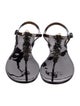 Chanel Interlocking CC Logo Rubber T-Strap Sandals