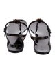 Chanel Interlocking CC Logo Rubber T-Strap Sandals