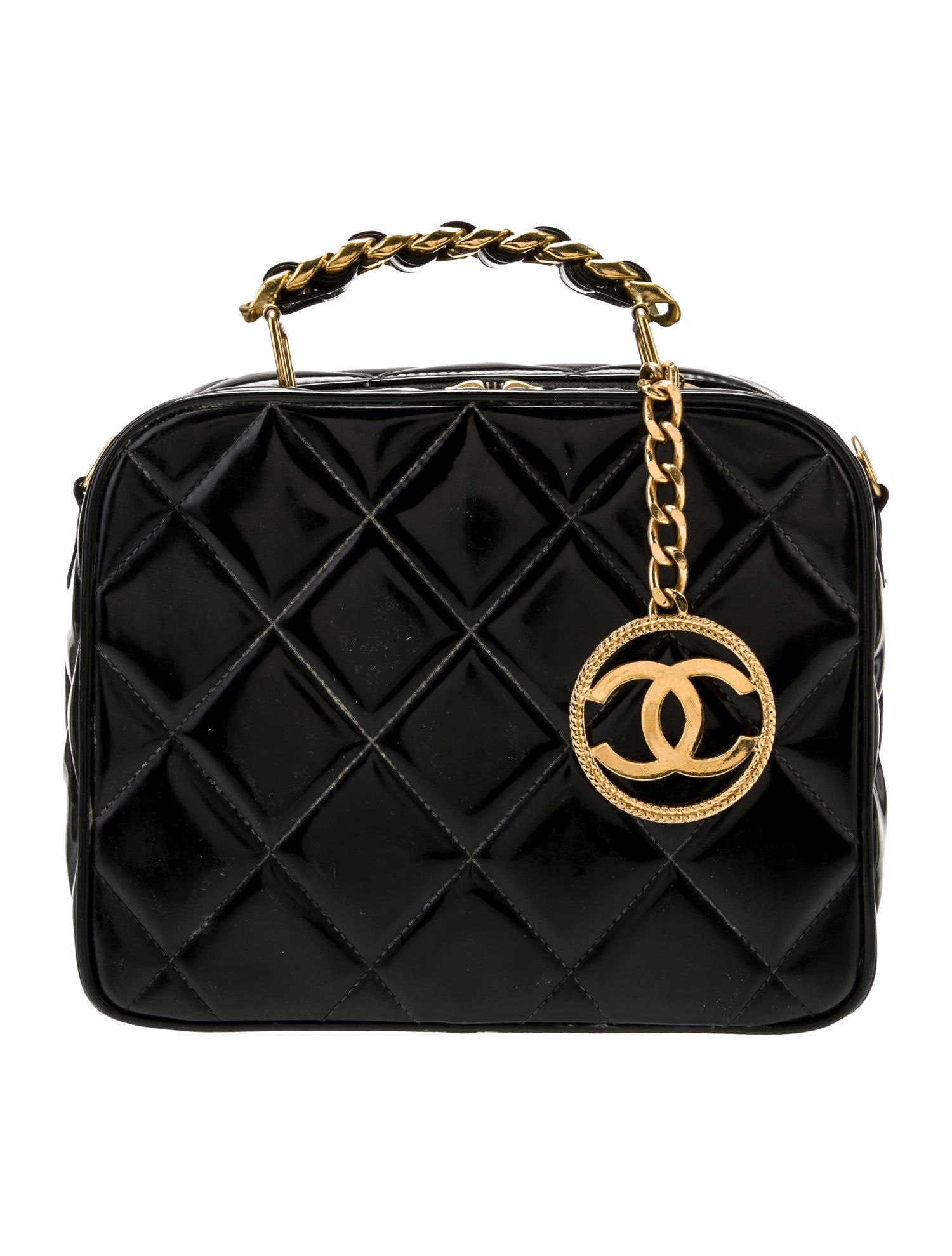 Chanel Patent Top Handle Vanity Case