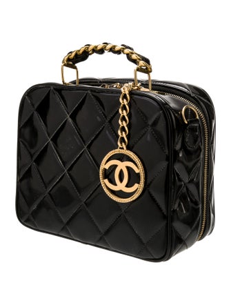 Chanel Patent Top Handle Vanity Case