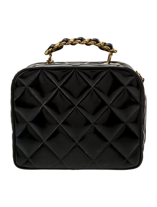 Chanel Patent Top Handle Vanity Case