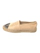 Chanel Interlocking CC Logo Leather Espadrilles