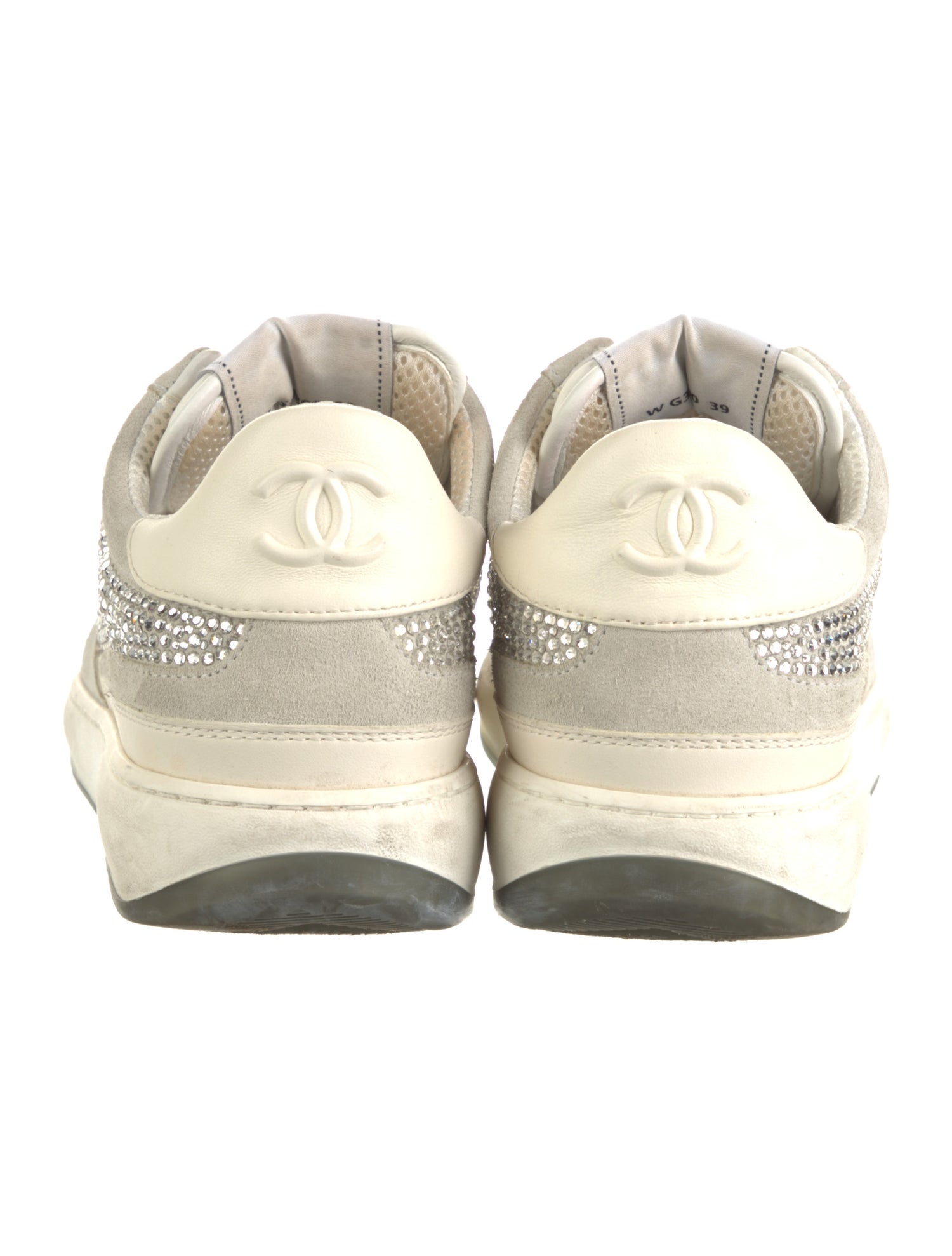 Chanel Interlocking CC Logo Suede Sneakers