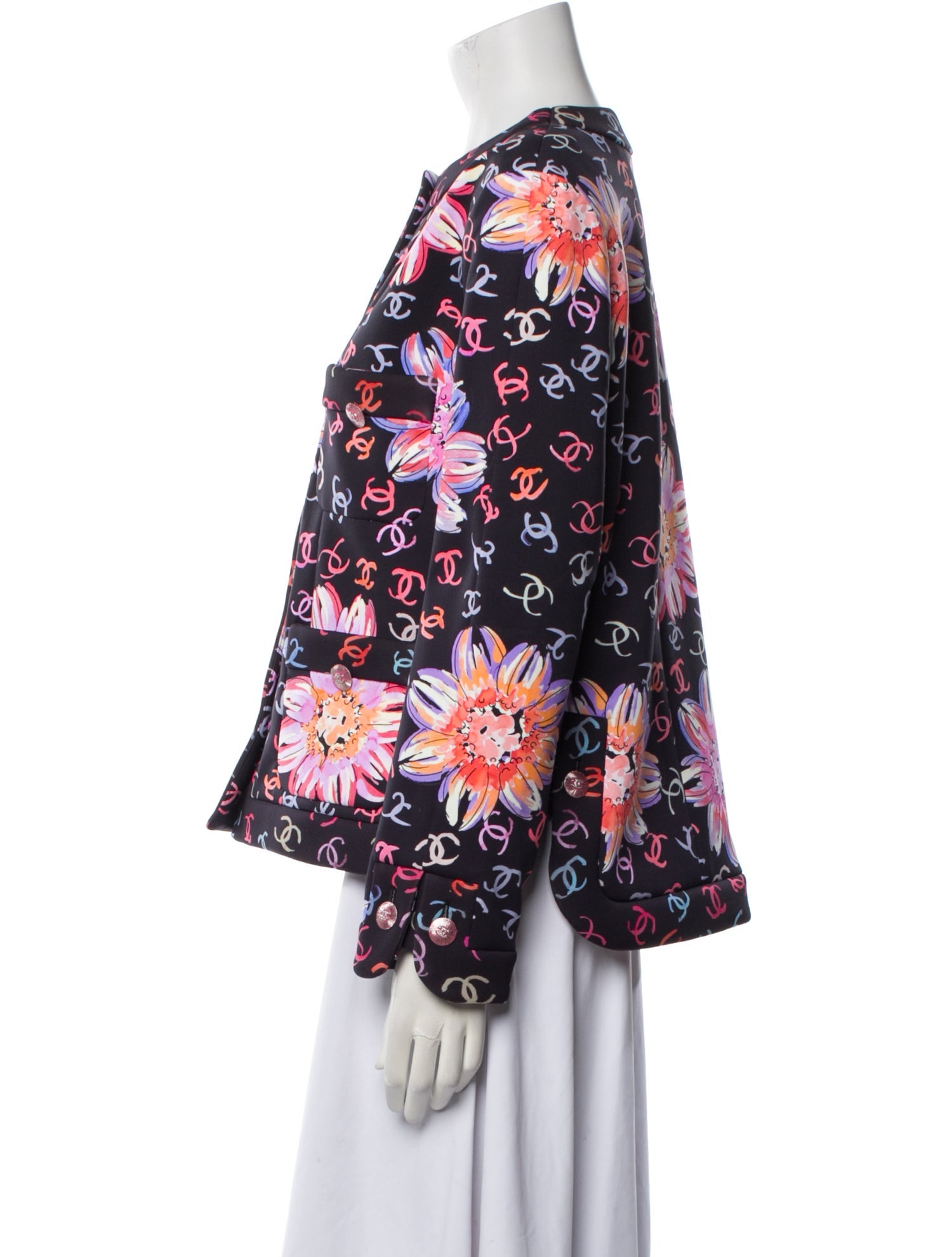 Chanel 2024 Floral Print Evening Jacket w/ Tags