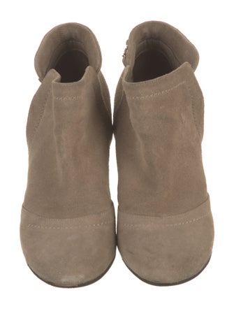 Chanel Interlocking CC Logo Suede Boots