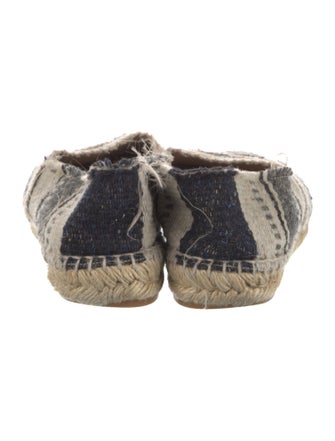 Chanel Interlocking CC Logo Whipstitch Trim Espadrilles