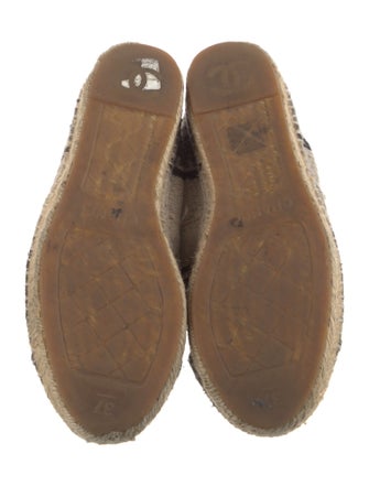 Chanel Interlocking CC Logo Whipstitch Trim Espadrilles