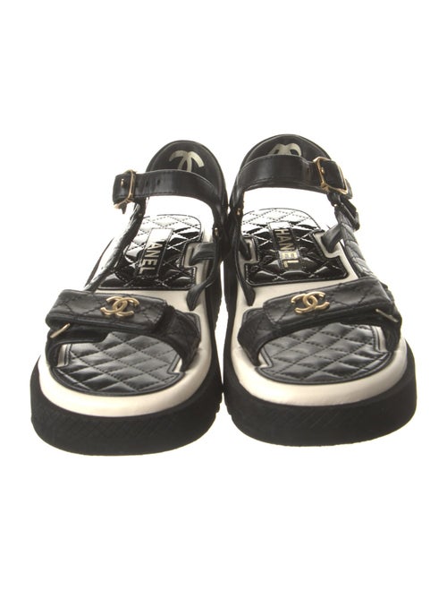 Chanel 2023 Interlocking CC Logo Sandals