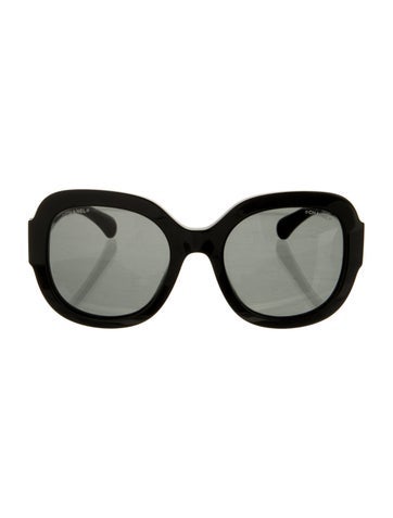Chanel Sunglasses Interlocking CC Logo Oversize