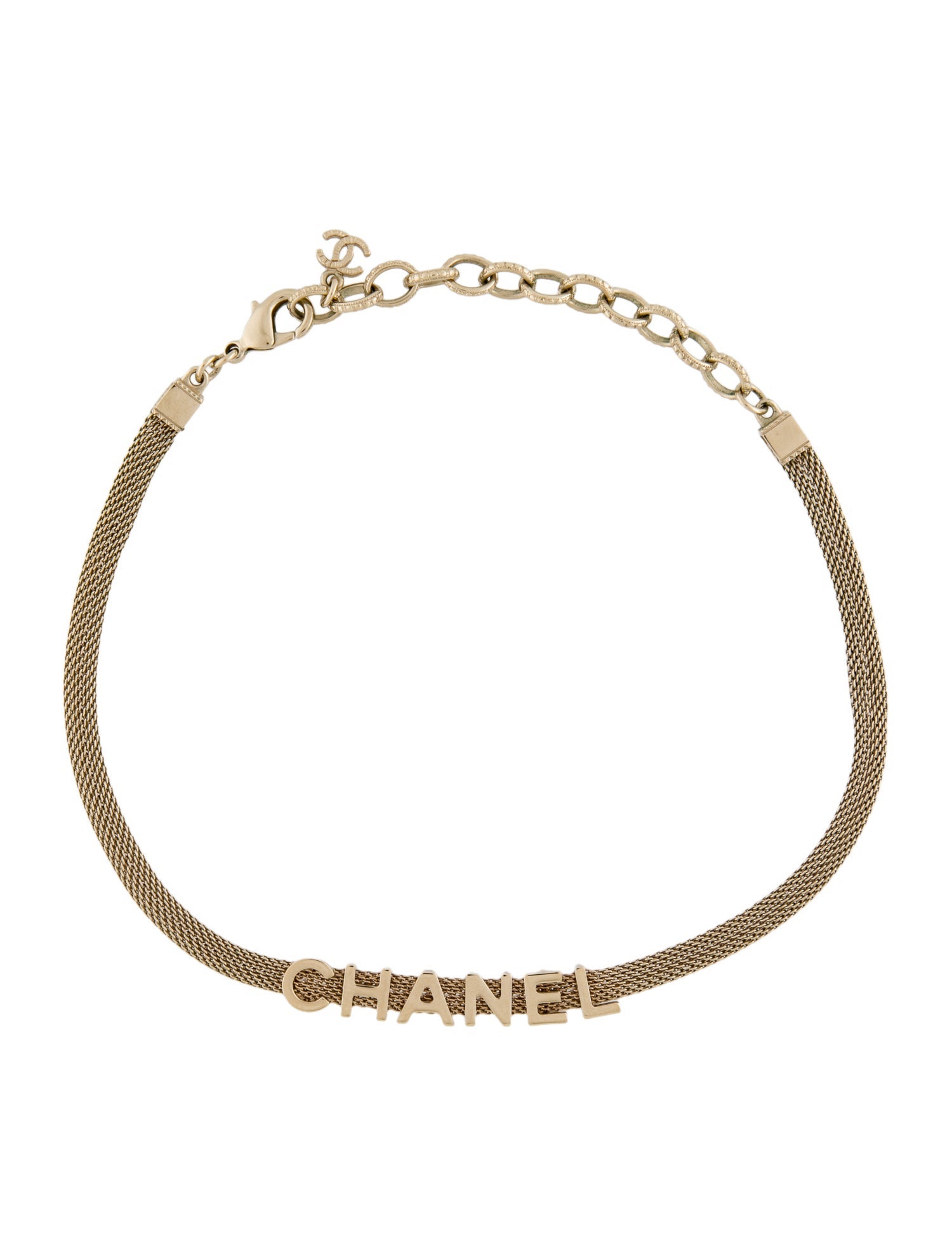 Chanel Mesh 'Chanel' Choker Necklace
