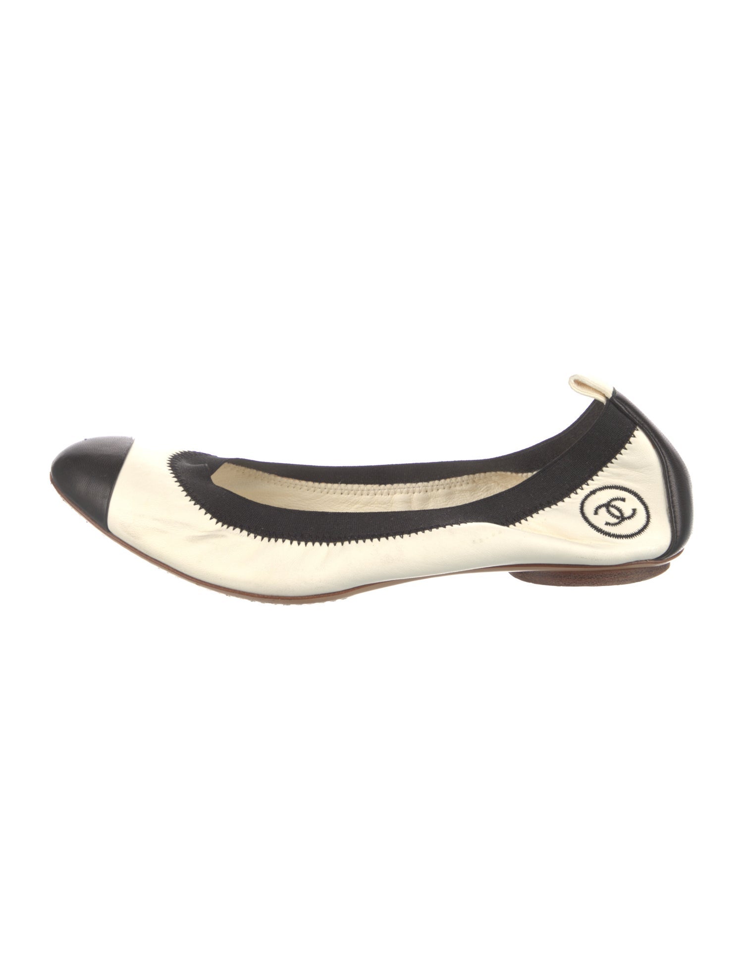 Chanel Vintage Interlocking CC Logo Ballet Flats