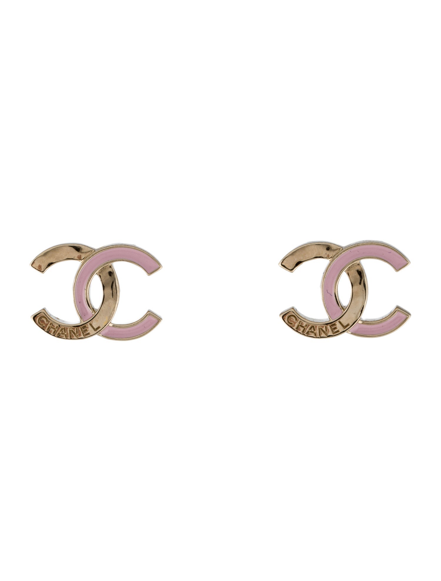 Chanel 2024 Enamel CC Stud Earrings