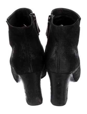 Chanel Interlocking CC Logo Suede Boots