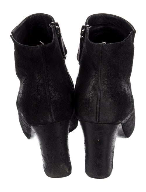 Chanel Interlocking CC Logo Suede Boots