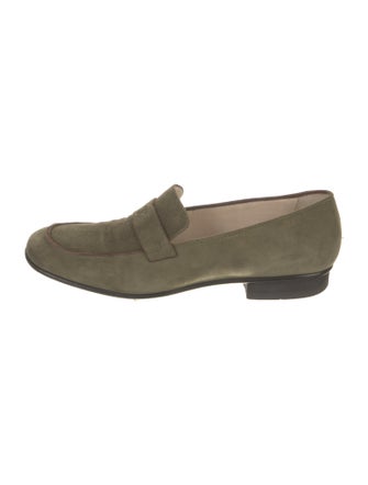 Chanel Interlocking CC Logo Suede Loafers