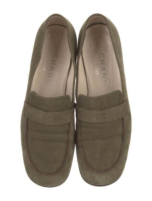 Chanel Interlocking CC Logo Suede Loafers