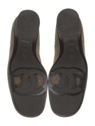 Chanel Interlocking CC Logo Suede Loafers
