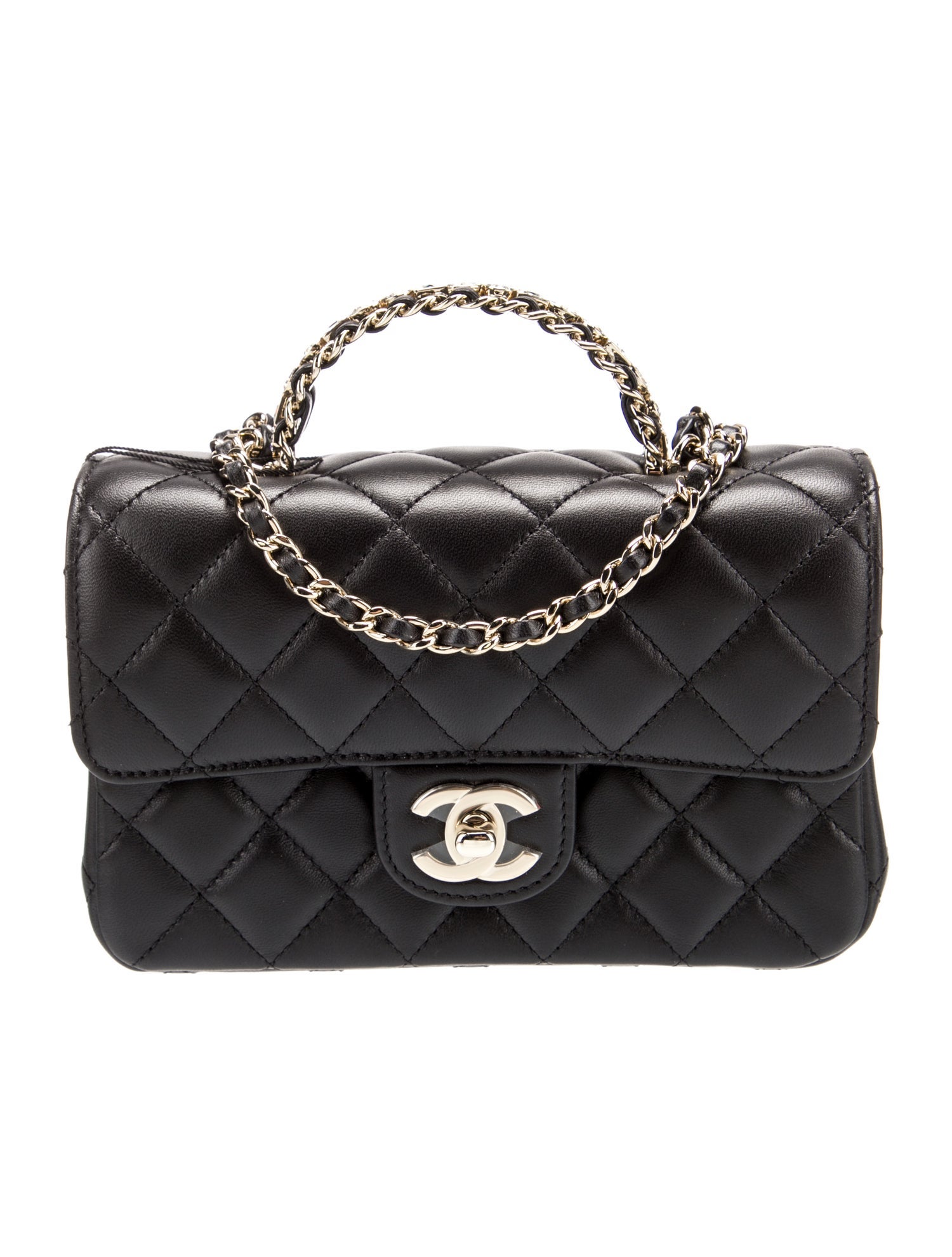 Chanel Rectangular Mini Crystal Top Handle Flap Bag w/Tags