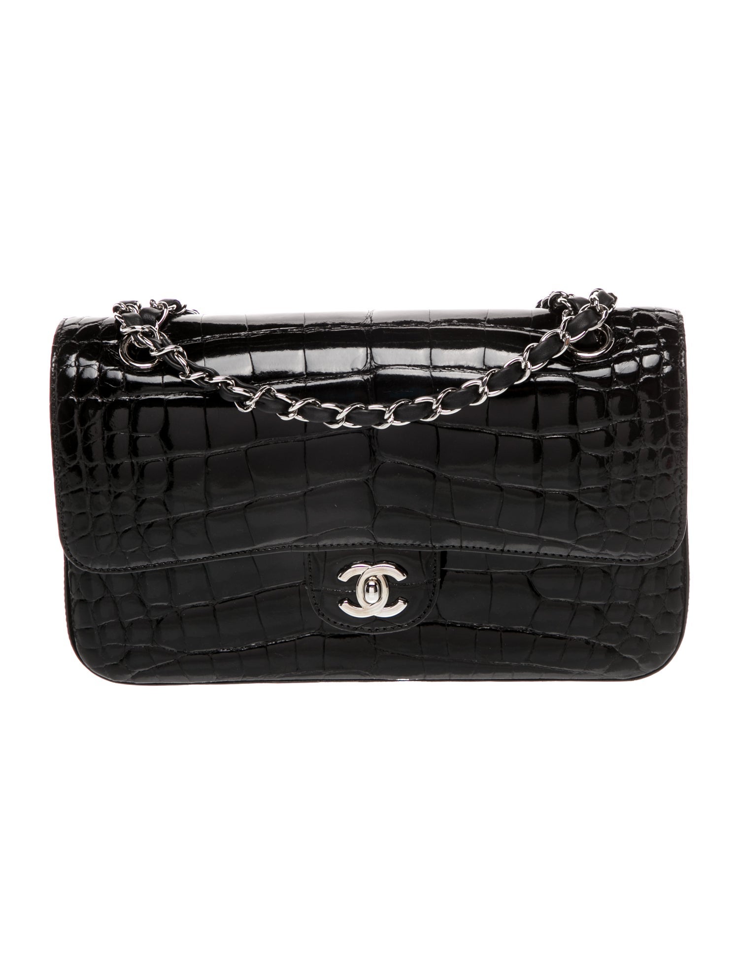 Chanel Medium Shiny Alligator Classic Double Flap Bag