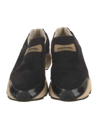 Chanel Interlocking CC Logo Suede Chunky Sneakers