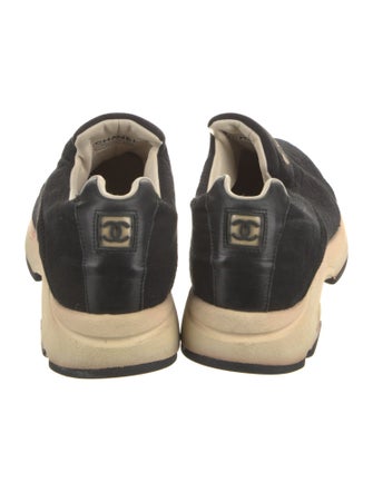 Chanel Interlocking CC Logo Suede Chunky Sneakers