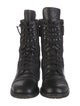 Chanel Interlocking CC Logo Leather Combat Boots