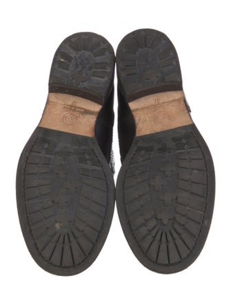 Chanel Interlocking CC Logo Leather Combat Boots