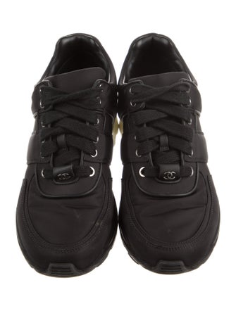 Chanel Nylon Colorblock Pattern Sneakers