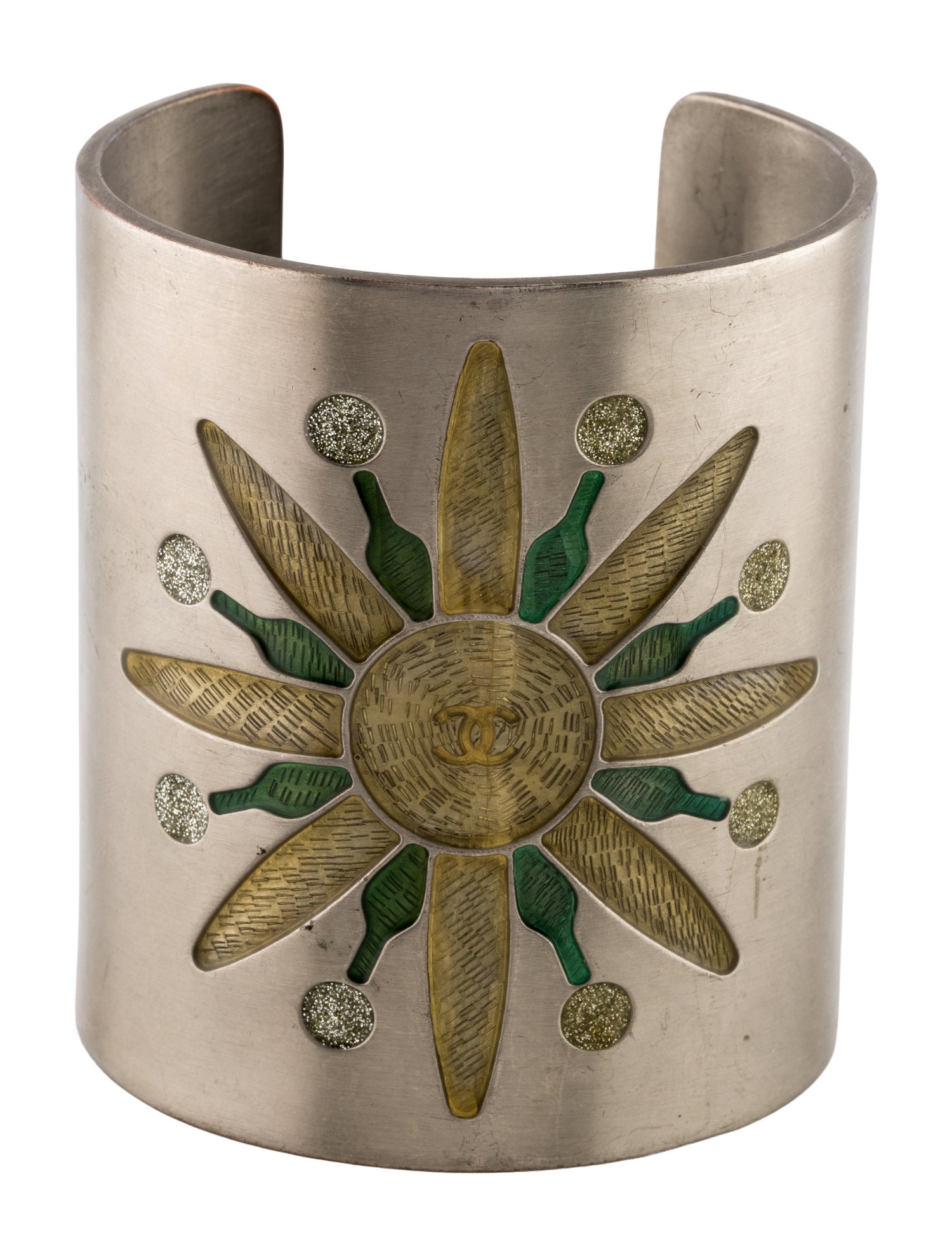 Chanel Vintage Resin Flower Cuff