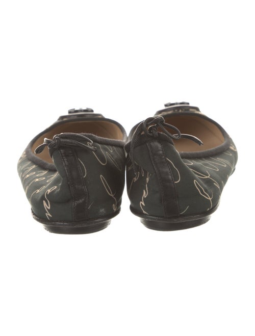 Chanel Interlocking CC Logo Satin Ballet Flats