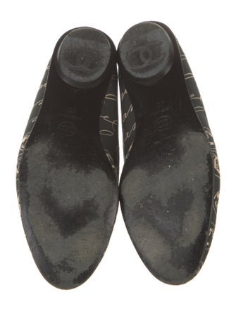 Chanel Interlocking CC Logo Satin Ballet Flats