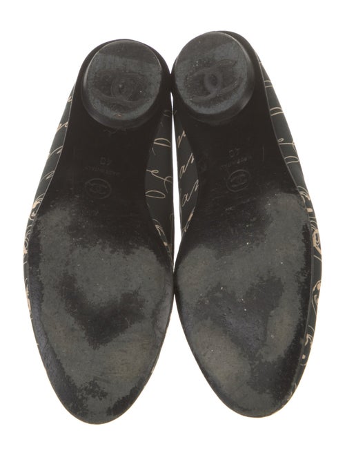 Chanel Interlocking CC Logo Satin Ballet Flats