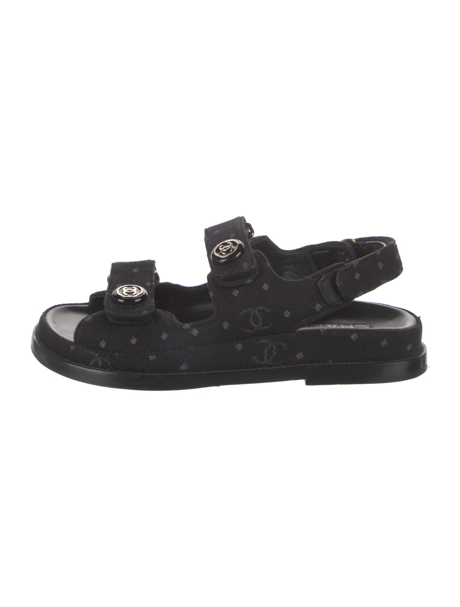 Chanel 2023 Interlocking CC Logo Slingback Sandals