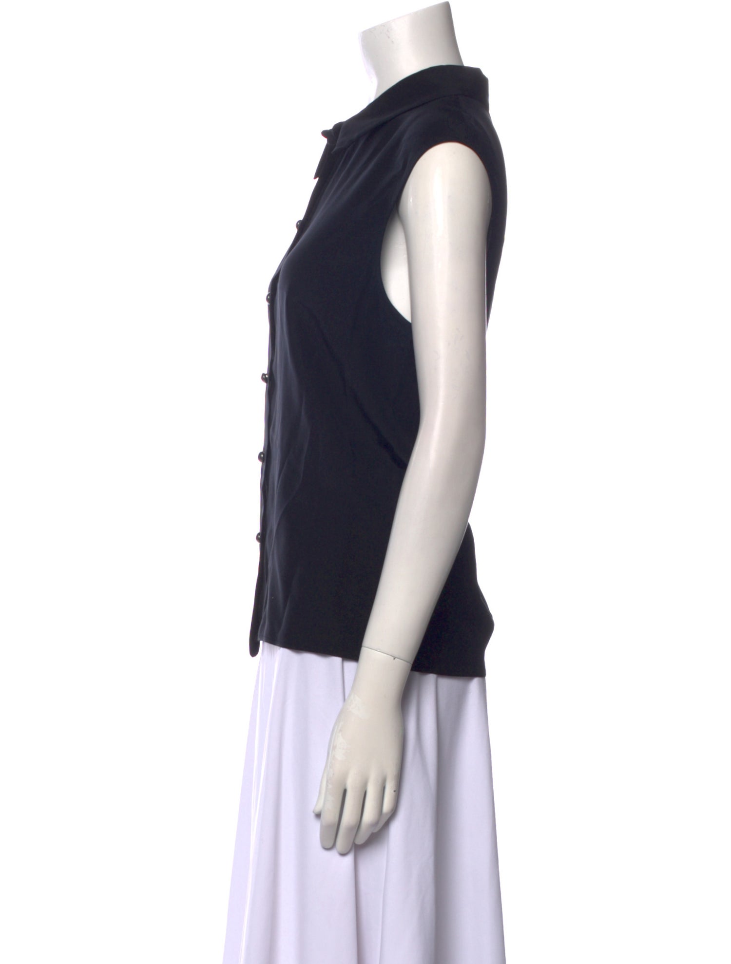 Chanel 2015 Wool Button-Up Top