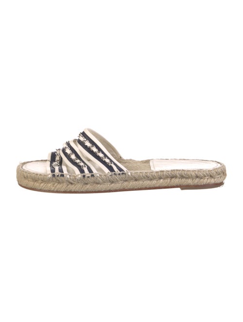 Chanel Interlocking CC Logo Leather Espadrilles