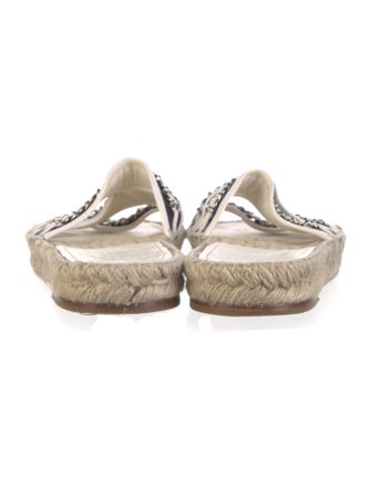 Chanel Interlocking CC Logo Leather Espadrilles