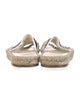 Chanel Interlocking CC Logo Leather Espadrilles