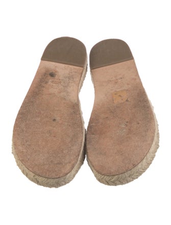 Chanel Interlocking CC Logo Leather Espadrilles